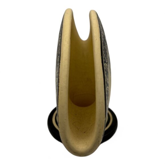 Greek Pottery-Style Vintage Napkin Holder Handmade In Greece 4" Tall Traditional - Picture 6 of 8